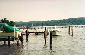 [photo, Piers on Severn River, Annapolis, Maryland]