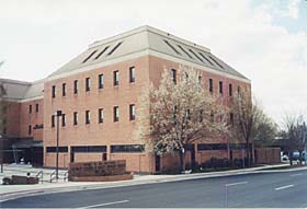 [photo, District Court Building, Mary Risteau Multi-Service Center, 2 South Bond St., Bel Air, Maryland]